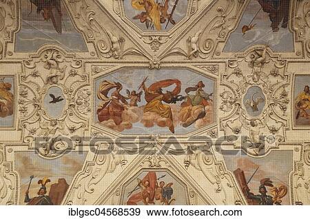 Stock Photo - Ceiling painting in the Wallenstein Palace, Sala Terrana, Prague, Czech Republic, Europe. Fotosearch