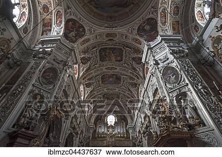 Ceiling vault with organ loft, Baroque, Dominican Church, Vienna, Austria, Europe View Large Photo Image Stock Photo - Ceiling vault with organ loft, Baroque, Dominican Church, Vienna, Austria, Europe. Fotosearch