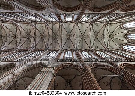 Ceiling vaults of St. Marienkirche, Lübeck, Schleswig-Holstein, Germany, Europe View Large Photo Image Picture - Ceiling vaults of St. Marienkirche, Lübeck, Schleswig-Holstein, Germany, Europe. Fotosearch