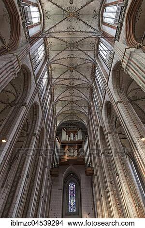 Ceiling vaults with Orgelempore, St. Marienkirche, Lübeck, Schleswig-Holstein, Germany, Europe View Large Photo Image Picture - Ceiling vaults with Orgelempore, St. Marienkirche, Lübeck, Schleswig-Holstein, Germany, Europe. Fotosearch