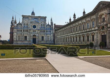 Certosa di Pavia Monastery, Pavia, Lombardy, Italy, Europe View Large Photo Image Stock Photography - Certosa di Pavia Monastery, Pavia, Lombardy, Italy, Europe. Fotosearch