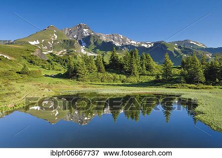 Stock Photo - Chalberboden View of Schwarzhorn, Bern, Switzerland, Europe. Fotosearch