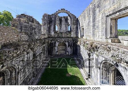 Stock Photography - Chapter house ruins, Castle and Convent of the Order of Christ, Tomar, Santarem district, Portugal, Europe. Fotosearch