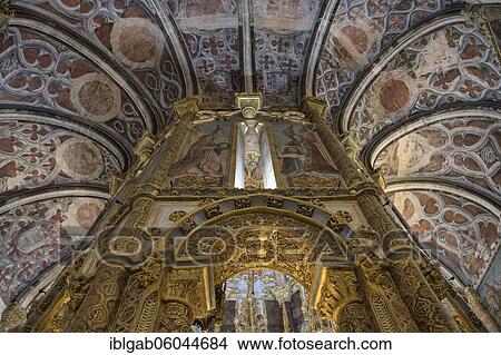 Picture - Charola, Templar round Church, Castle and Convent of the Order of Christ, Tomar, Santarem district, Portugal, Europe. Fotosearch