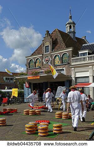 Stock Photo - Cheese Market, Edam, Edam-Volendam, North Holland Province, The Netherlands, Europe. Fotosearch