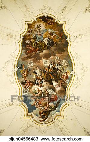 Chiesa del Carmine, ceiling fresco, chariot of the mother with child crushed a man with flag, Mater non Virgo, mother not virgin, Noto, UNESO World Cultural Heritage, Vale di Noto, Syracuse Province, Sizili View Large Photo Image Stock Image - Chiesa del Carmine, ceiling fresco, chariot of the mother with child crushed a man with flag, Mater non Virgo, mother not virgin, Noto, UNESO World Cultural Heritage, Vale di Noto, Syracuse Province, Sizili. Fotosearch