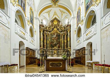 Choir with baroque high altar, Basilica of the Holy Cross, Cloister Scheyern, Benedictine abbey, district Pfaffenhofen an der Ilm, Upper Bavaria, Bavaria, Germany, Europe View Large Photo Image Stock Photography - Choir with baroque high altar, Basilica of the Holy Cross, Cloister Scheyern, Benedictine abbey, district Pfaffenhofen an der Ilm, Upper Bavaria, Bavaria, Germany, Europe. Fotosearch