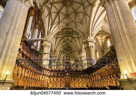 Choir with carved choir stalls, Organ, Isabelline ribbed vault, Cathedral Catedral de la Encarnación de Guadix, Guadix, Marquesado Region, province of Granada, Andalusia, Spain, Europe View Large Photo Image Stock Image - Choir with carved choir stalls, Organ, Isabelline ribbed vault, Cathedral Catedral de la Encarnación de Guadix, Guadix, Marquesado Region, province of Granada, Andalusia, Spain, Europe. Fotosearch