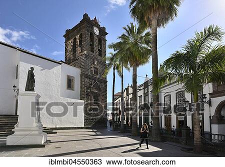 Church Iglesia Matriz de El Salvador at Square Plaza de España, Calle Pérez de Brito, Santa Cruz de la Palma, La Palma, Canary Islands, Spain, Europe View Large Photo Image Stock Image - Church Iglesia Matriz de El Salvador at Square Plaza de España, Calle Pérez de Brito, Santa Cruz de la Palma, La Palma, Canary Islands, Spain, Europe. Fotosearch