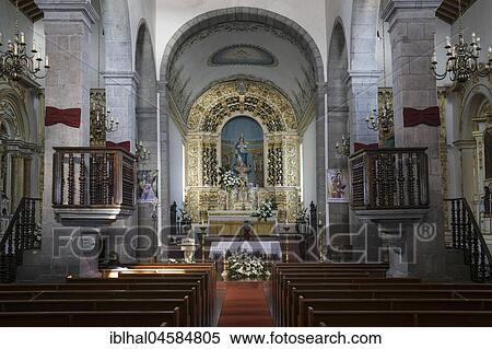 Church in Relva, interior view, Island of Sao Miguel, Azores, Portugal, Europe View Large Photo Image Stock Photography - Church in Relva, interior view, Island of Sao Miguel, Azores, Portugal, Europe. Fotosearch