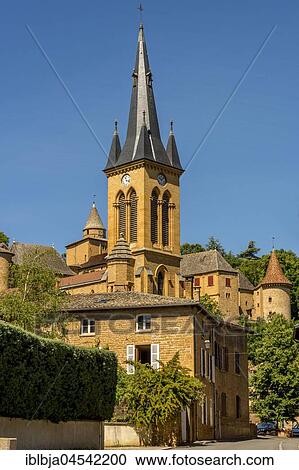 Church of Jarnioux, Village of Pierres Dorées, Beaujolais, Rhone, Auvergne-Rhône-Alpes region, France, Europe View Large Photo Image Stock Image - Church of Jarnioux, Village of Pierres Dorées, Beaujolais, Rhone, Auvergne-Rhône-Alpes region, France, Europe. Fotosearch