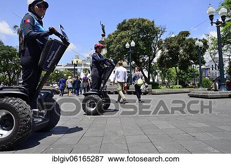 City police on Segways at the Plaza Central, Quito, Pichincha Province, Ecuador, South America View Large Photo Image Stock Photo - City police on Segways at the Plaza Central, Quito, Pichincha Province, Ecuador, South America. Fotosearch