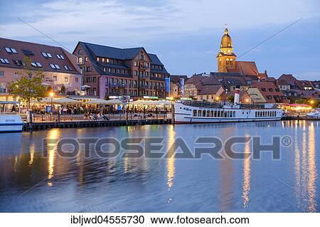 Cityview with harbour, Waren, Mecklenburg-Western Pomerania, Germany, Europe View Large Photo Image Stock Image - Cityview with harbour, Waren, Mecklenburg-Western Pomerania, Germany, Europe. Fotosearch