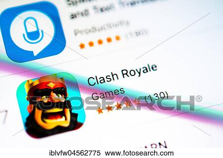 Clash Royale app in the Apple App Store, mobile game, game, app icon, display on a screen from mobile phone, iPhone, iOS, smartphone, macro recording, detail, full size View Large Photo Image Stock Photography - Clash Royale app in the Apple App Store, mobile game, game, app icon, display on a screen from mobile phone, iPhone, iOS, smartphone, macro recording, detail, full size. Fotosearch