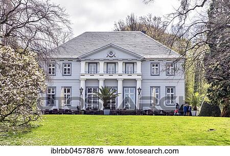 Classicist castle in the spa garden, today Café, Bad Nenndorf, Lower Saxony, Germany, Europe View Large Photo Image Stock Photograph - Classicist castle in the spa garden, today Café, Bad Nenndorf, Lower Saxony, Germany, Europe. Fotosearch