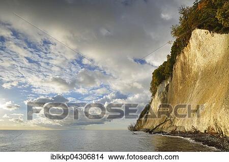 Clouds above sea, chalk cliffs, Jasmund National Park, Baltic Coast at Sassnitz, Rügen, Mecklenburg-Western Pomerania View Large Photo Image Picture - Clouds above sea, chalk cliffs, Jasmund National Park, Baltic Coast at Sassnitz, Rügen, Mecklenburg-Western Pomerania. Fotosearch