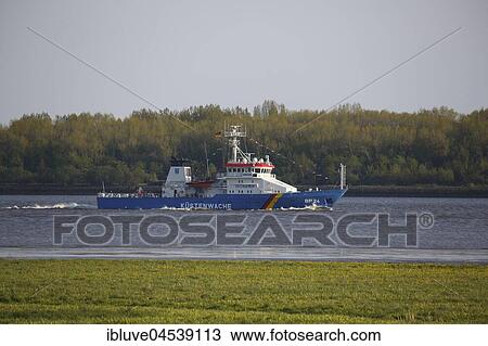 Coast guard, Federal Police patrol boat on the Elbe, ship type Bad-Bramstedt-Class, Wedel, Schleswig-Holstein, Germany, Europe View Large Photo Image Stock Image - Coast guard, Federal Police patrol boat on the Elbe, ship type Bad-Bramstedt-Class, Wedel, Schleswig-Holstein, Germany, Europe. Fotosearch