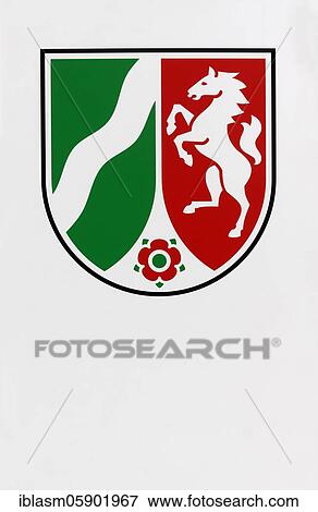 Coat of arms, Federal State of North Rhine-Westphalia, Germany, Europe View Large Photo Image Stock Photo - Coat of arms, Federal State of North Rhine-Westphalia, Germany, Europe. Fotosearch