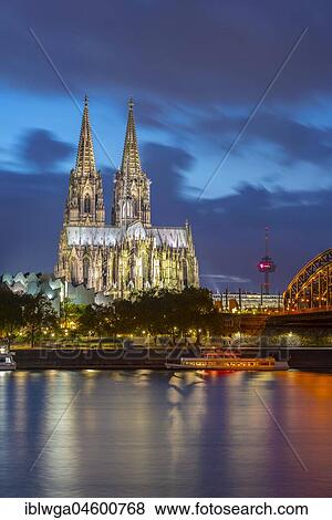 Cologne Cathedral, Old Town Riverside, Rhine, Cologne, Rhineland, North Rhine-Westphalia, Germany, Europe View Large Photo Image Stock Photo - Cologne Cathedral, Old Town Riverside, Rhine, Cologne, Rhineland, North Rhine-Westphalia, Germany, Europe. Fotosearch