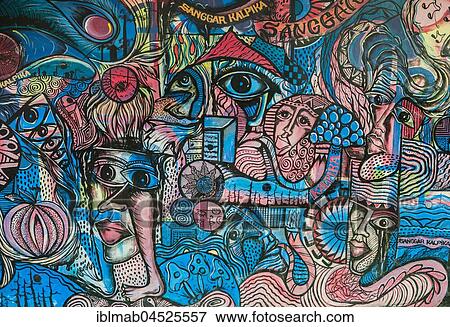 Colorful graffiti on a wall, Yogyakarta, Java, Indonesia, Asia View Large Photo Image Stock Photo - Colorful graffiti on a wall, Yogyakarta, Java, Indonesia, Asia. Fotosearch