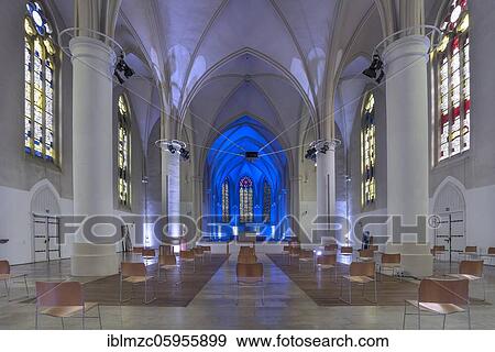 Colorfully illuminated altar room in the church of St. Martini, Münster, North Rhine-Westphalia, Germany, Europe View Large Photo Image Stock Photo - Colorfully illuminated altar room in the church of St. Martini, Münster, North Rhine-Westphalia, Germany, Europe. Fotosearch