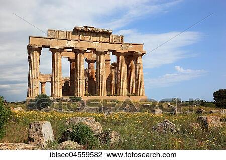 Columns as Remains, Temple E, Archaeological Site, Selinunte, Sicily, Italy, Europe View Large Photo Image Stock Image - Columns as Remains, Temple E, Archaeological Site, Selinunte, Sicily, Italy, Europe. Fotosearch