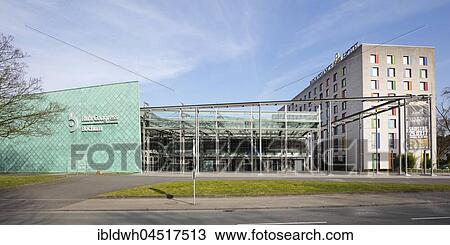 Stock Image - Conference Center RuhrCongress and Renaissance Hotel, Bochum, Ruhr district, North Rhine-Westphalia, Germany, Europe. Fotosearch