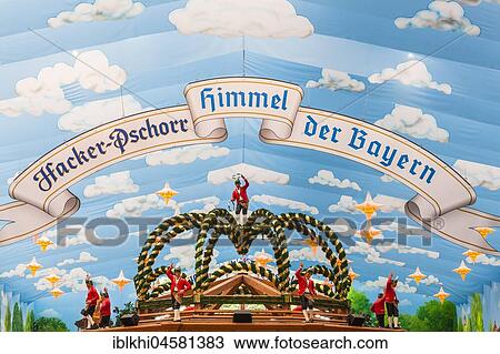 Construction of Hacker Bräu marquee, Oktoberfest 2017, Theresienwiese, Munich, Upper Bavaria, Bavaria, Germany, Europe View Large Photo Image Stock Image - Construction of Hacker Bräu marquee, Oktoberfest 2017, Theresienwiese, Munich, Upper Bavaria, Bavaria, Germany, Europe. Fotosearch