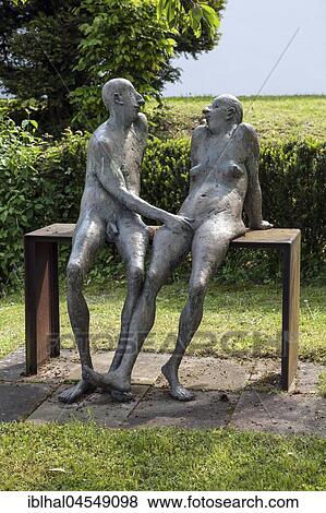 Couple, bronze sculpture by Prof. Karl Ulrich Nuss, 2000, Strümpfelbach Sculpture Path, Baden-Württemberg, Germany, Europe View Large Photo Image Stock Photo - Couple, bronze sculpture by Prof. Karl Ulrich Nuss, 2000, Strümpfelbach Sculpture Path, Baden-Württemberg, Germany, Europe. Fotosearch