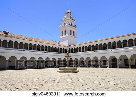 Courtyard of the University, Universidad Mayor Real y Pontificia de San Francisco Xavier de Chuquisaca, Sucre, Bolivia, South America View Large Photo Image Stock Image - Courtyard of the University, Universidad Mayor Real y Pontificia de San Francisco Xavier de Chuquisaca, Sucre, Bolivia, South America. Fotosearch