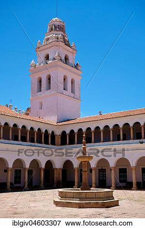 Courtyard of the University, Universidad Mayor Real y Pontificia de San Francisco Xavier de Chuquisaca, Sucre, Bolivia, South America View Large Photo Image Stock Photo - Courtyard of the University, Universidad Mayor Real y Pontificia de San Francisco Xavier de Chuquisaca, Sucre, Bolivia, South America. Fotosearch