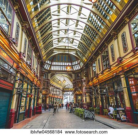 Covered market hall, shopping mall Leadenhall Market, City of London, England, Great Britain View Large Photo Image Picture - Covered market hall, shopping mall Leadenhall Market, City of London, England, Great Britain. Fotosearch
