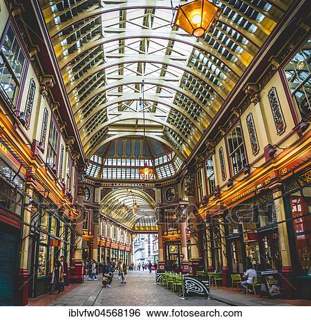 Covered market hall, shopping mall Leadenhall Market, City of London, England, Great Britain View Large Photo Image Stock Photograph - Covered market hall, shopping mall Leadenhall Market, City of London, England, Great Britain. Fotosearch