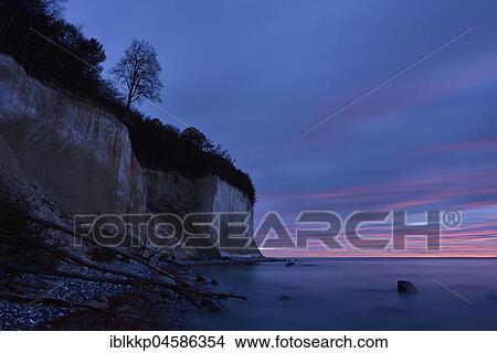 Picture - Dawn on the chalk coast, National Park Jasmund, Island of Rügen, Mecklenburg-Western Pomerania, Germany, Europe. Fotosearch