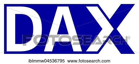 Stock Photography - DAX logo, DAX 30, stock price, German stock index. Fotosearch