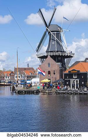 De Adriaan windmill on the river Spaarne, Haarlem, North Holland, The Netherlands, Europe View Large Photo Image Stock Photograph - De Adriaan windmill on the river Spaarne, Haarlem, North Holland, The Netherlands, Europe. Fotosearch