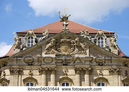 Detail on south facade, Weißenstein castle, Pommersfelden, Upper Franconia, Franconia, Bavaria, Germany, Europe View Large Photo Image Picture - Detail on south facade, Weißenstein castle, Pommersfelden, Upper Franconia, Franconia, Bavaria, Germany, Europe. Fotosearch