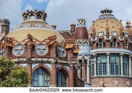 Details of the historic hospital complex Hospital de Sant Pau, Barcelona, Spain View Large Photo Image Stock Photo - Details of the historic hospital complex Hospital de Sant Pau, Barcelona, Spain. Fotosearch