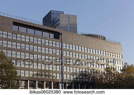 Stock Image - Deutsche Federal Bank, Head Office in North Rhine-Westphalia, Düsseldorf, Germany, Europe. Fotosearch