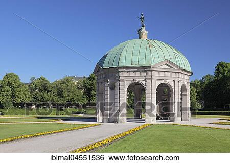 Stock Photograph - Diana Temple, Hofgarten, Munich, Upper Bavaria, Germany, Europe. Fotosearch