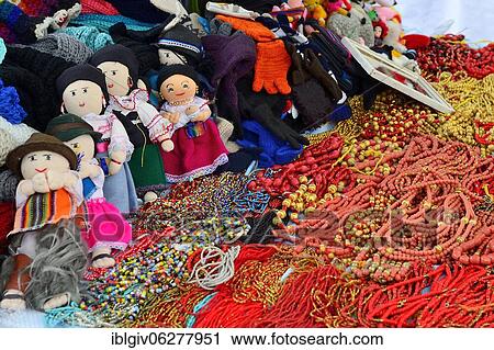 Dolls made of fabric and necklaces at the handicraft market, Plaza de los Ponchos, Otavalo, Imbabura province, Ecuador, South America View Large Photo Image Stock Image - Dolls made of fabric and necklaces at the handicraft market, Plaza de los Ponchos, Otavalo, Imbabura province, Ecuador, South America. Fotosearch