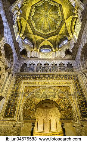 Dome, Moorish decorations, Mihrab, Islamic prayer niche, Mezquita, Cathedral, Mezquita-Catedral de Córdoba, Cordoba, UNESCO World Heritage Site, Andalusia, Spain, Europe View Large Photo Image Stock Image - Dome, Moorish decorations, Mihrab, Islamic prayer niche, Mezquita, Cathedral, Mezquita-Catedral de Córdoba, Cordoba, UNESCO World Heritage Site, Andalusia, Spain, Europe. Fotosearch