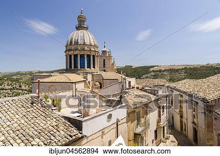 Dome, San Giorgio Cathedral, Ragusa Ibla, Piazza della Republica, Ragusa, UNESCO World Heritage, Val di Noto, Ragusa Province, Sicily, Italy, Europe View Large Photo Image Picture - Dome, San Giorgio Cathedral, Ragusa Ibla, Piazza della Republica, Ragusa, UNESCO World Heritage, Val di Noto, Ragusa Province, Sicily, Italy, Europe. Fotosearch