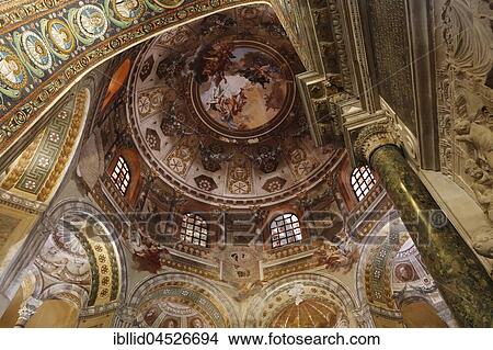 Dome with mosaics, Basilica of San Vitale, Basilika San Vitale, Ravenna, Emilia-Romagna, Italy, Europe View Large Photo Image Picture - Dome with mosaics, Basilica of San Vitale, Basilika San Vitale, Ravenna, Emilia-Romagna, Italy, Europe. Fotosearch