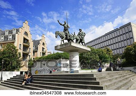 Don Quixote and Sancho Pansa Monument, Place d'Espagne, Brussels, Belgium, Europe View Large Photo Image Stock Photo - Don Quixote and Sancho Pansa Monument, Place d'Espagne, Brussels, Belgium, Europe. Fotosearch