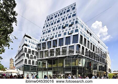Stock Photograph - Dorotheen Quartier, DOQU, Architect Behnisch, Stuttgart, Baden-Württemberg, Germany, Europe. Fotosearch