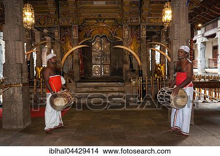 Drummers in front of the holy shrine in Sri Dalada Maligawa or Temple of the Sacred Tooth Relic, Buddhist sanctuary, Kandy, Central Province, Sri Lanka, Asia View Large Photo Image Picture - Drummers in front of the holy shrine in Sri Dalada Maligawa or Temple of the Sacred Tooth Relic, Buddhist sanctuary, Kandy, Central Province, Sri Lanka, Asia. Fotosearch