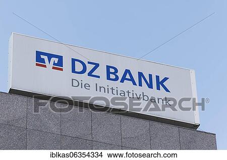 Picture - DZ Bank AG, Deutsche Zentral-Genossenschaftsbank, logo at the Düsseldorf branch, North Rhine-Westphalia, Germany, Europe. Fotosearch