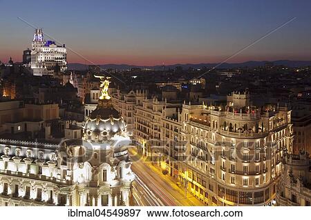 Edificio Metropolis, Calle de Alcana, Madrid, Spain, Europe View Large Photo Image Stock Photo - Edificio Metropolis, Calle de Alcana, Madrid, Spain, Europe. Fotosearch