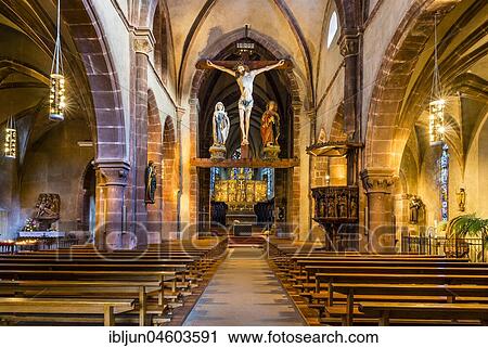 Eglise Ste-Croix, Church of the Holy Cross, Kaysersberg, Alsace Wine Route, Alsace, Département Haut-Rhin, France, Europe View Large Photo Image Stock Image - Eglise Ste-Croix, Church of the Holy Cross, Kaysersberg, Alsace Wine Route, Alsace, Département Haut-Rhin, France, Europe. Fotosearch